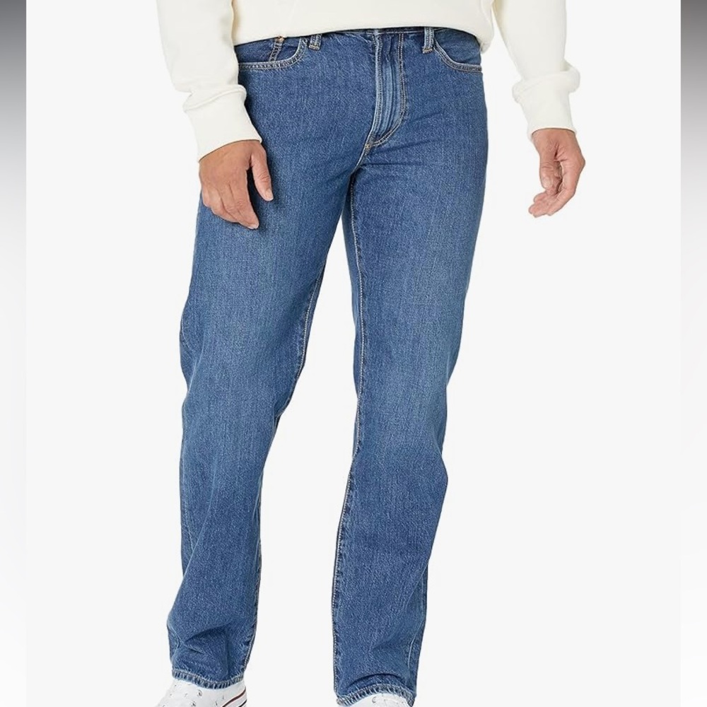 Gap Easy Fit man’s denim blue jeans 38x30 relaxed baggy straight cotton jean